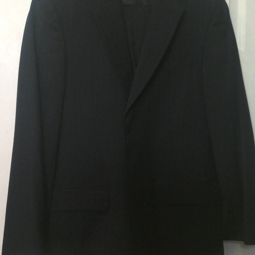 Men's 2 pc Blue Pinstripe Suit w/ braces (suspenders)